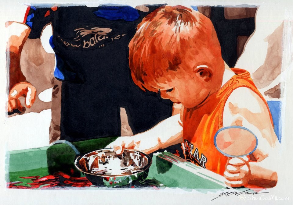 中沢ヨシオ的水彩机车画2694