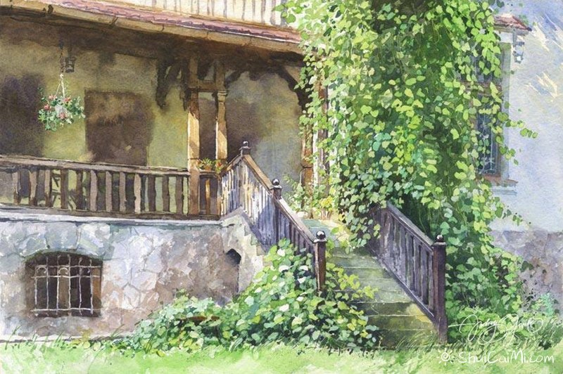 Andrzej Gosik风景水彩画作品欣赏-图片1