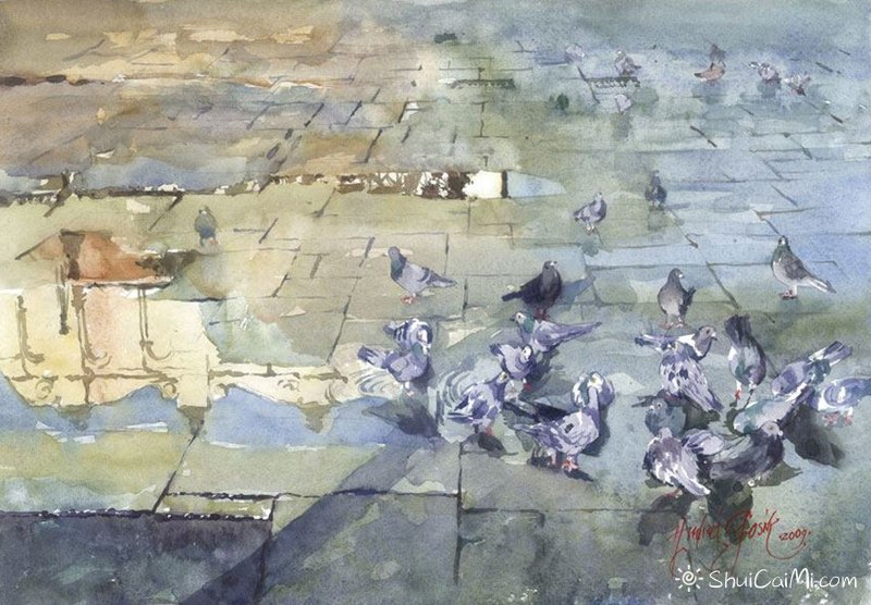 Andrzej Gosik风景水彩画作品欣赏-图片8