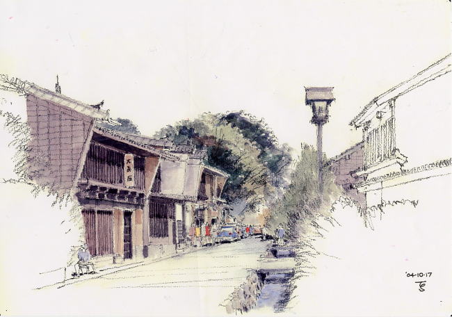 日本画家坂田融水彩画作品-图片1