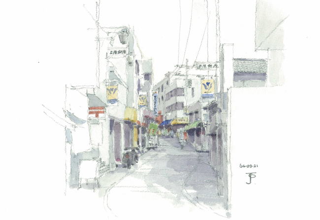 日本画家坂田融水彩画作品-图片5