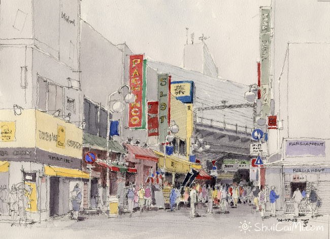 日本画家坂田融水彩画作品-图片7