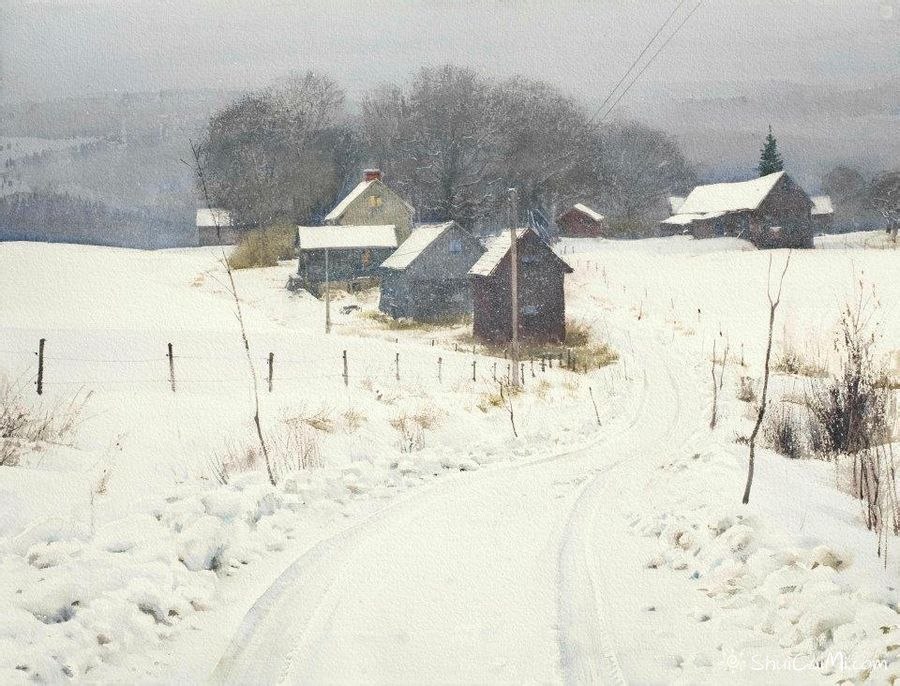 波兰水彩画家Stanislaw Zoladz风景作品