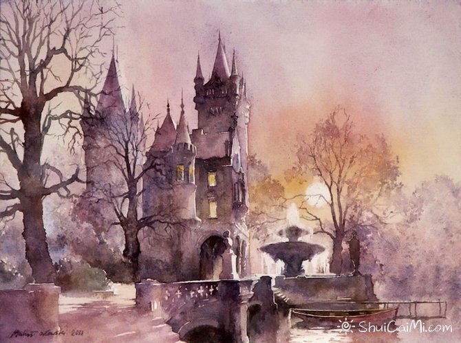 波兰Michal Orlowski水彩风景画作品-图片4