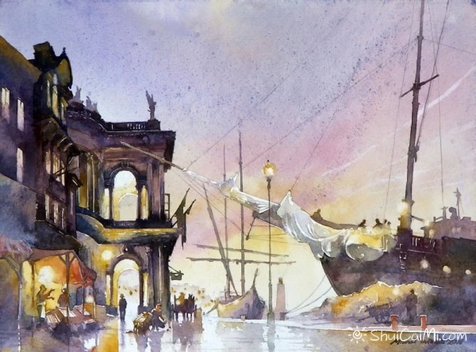 波兰Michal Orlowski水彩风景画作品-图片5
