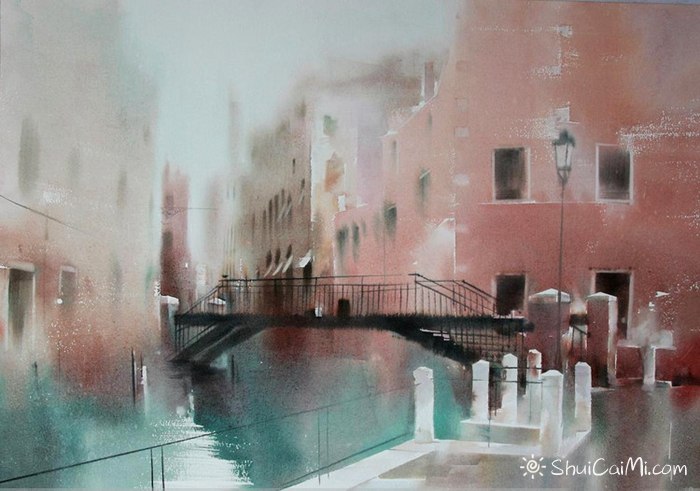 柳毅唯美风景水彩作品欣赏