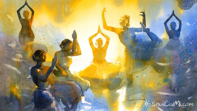 印度Abel Antonysamy异域风情光影水彩画-图片6