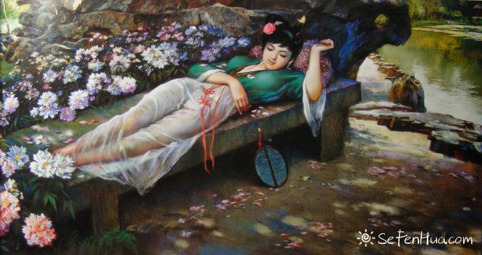 色粉画大师杭鸣时的粉彩人物人体画