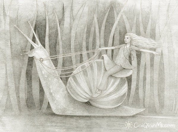 英国艺术家Cayce Hare的创意彩铅插画