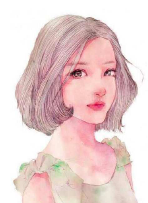 清新唯美的人物水彩画女生图片-图片1