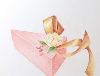 彩铅画喜糖盒子绘画步骤教学-图片1