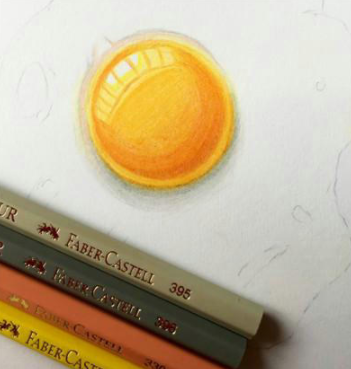 彩铅画荷包蛋绘画步骤教学-图片1