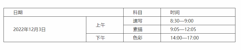 天津市美术联考时间/统考时间：2022年12月3日开考!(天津市历年统考考题汇总)-图片1