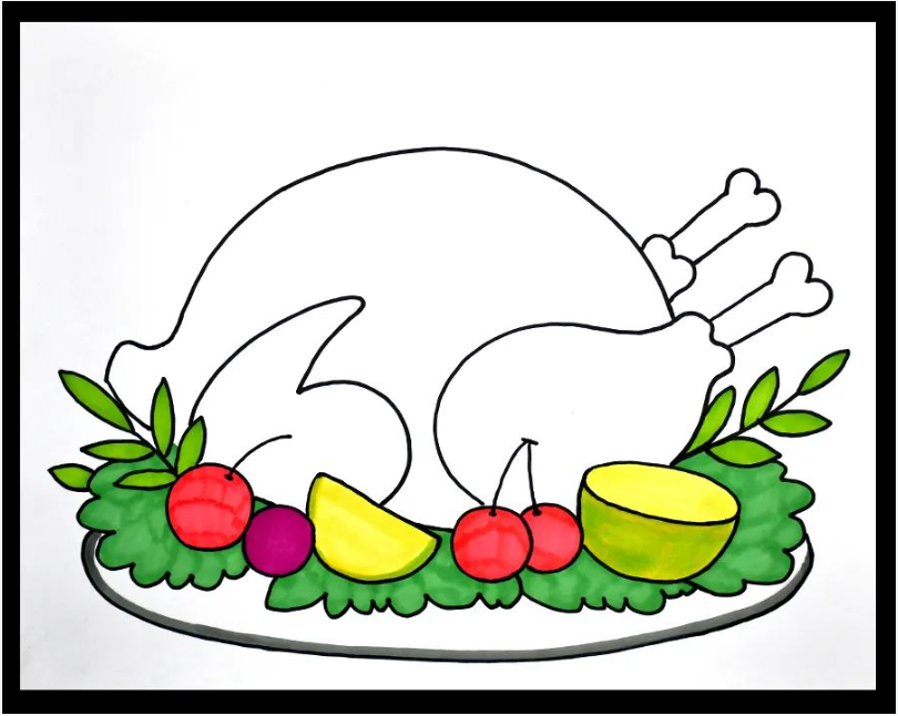 感恩节画画作品图片大全 感恩节主题画手抄报作品-图片2