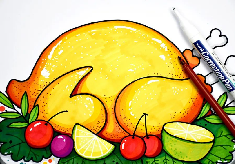 感恩节画画作品图片大全 感恩节主题画手抄报作品-图片5