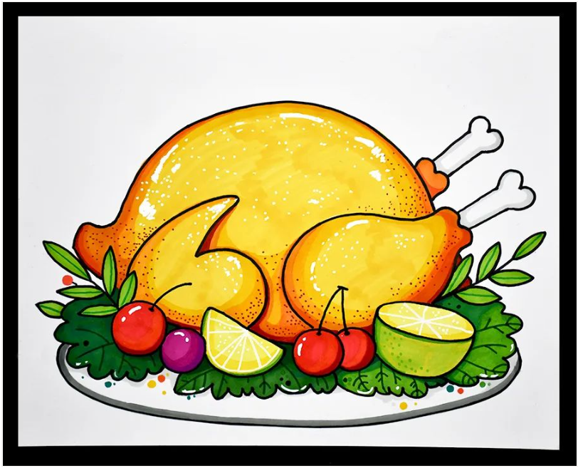 感恩节画画作品图片大全 感恩节主题画手抄报作品-图片6