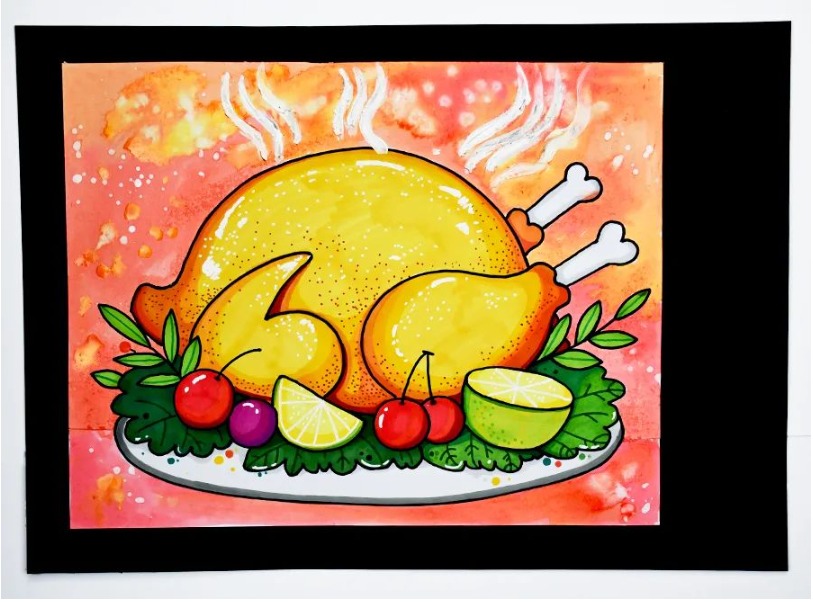 感恩节画画作品图片大全 感恩节主题画手抄报作品-图片8