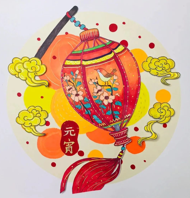 关于元宵节的画画图片大全 元宵节绘画简单又漂亮-图片1