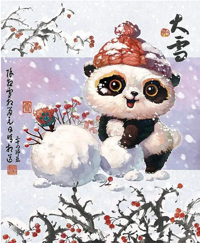 二十四节气大雪插画作品赏析-图片2