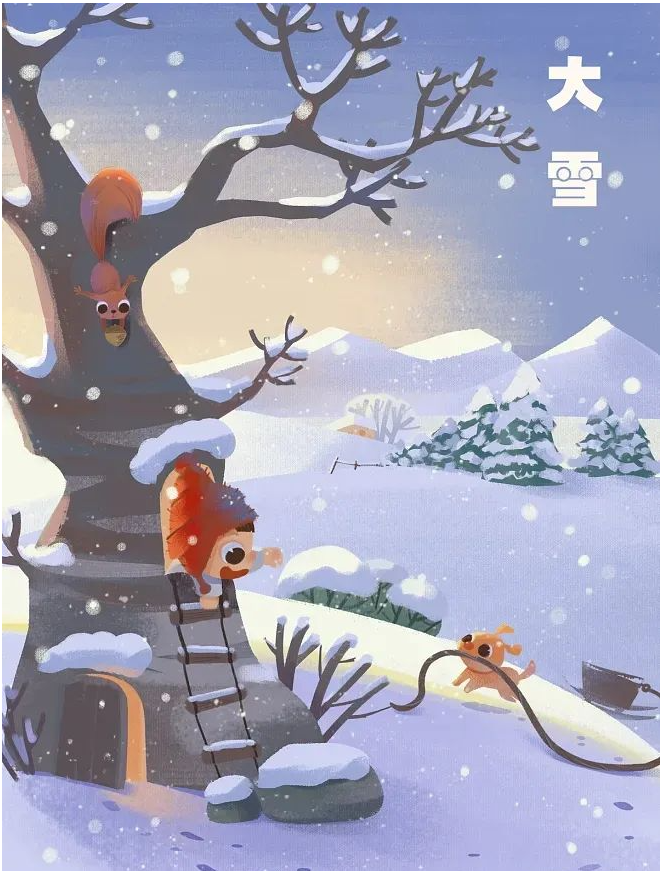 二十四节气大雪插画作品赏析-图片5