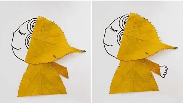 一二三年级手工树叶画简单又漂亮-图片1