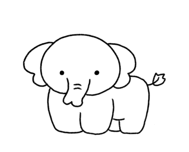 一二三年级画可爱小象怎么画-图片2