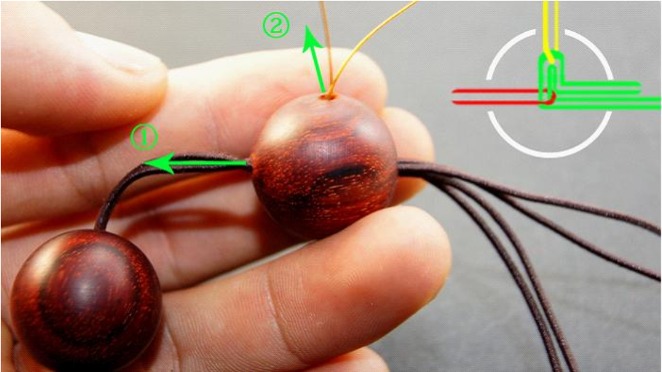 编程手串:怎样穿三通珠子和打结方法(含图文教程)-图片4
