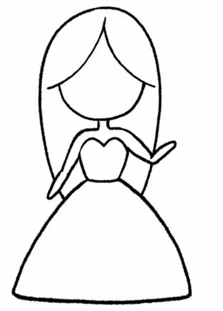 精选公主简笔画简单又漂亮图片大全-图片1