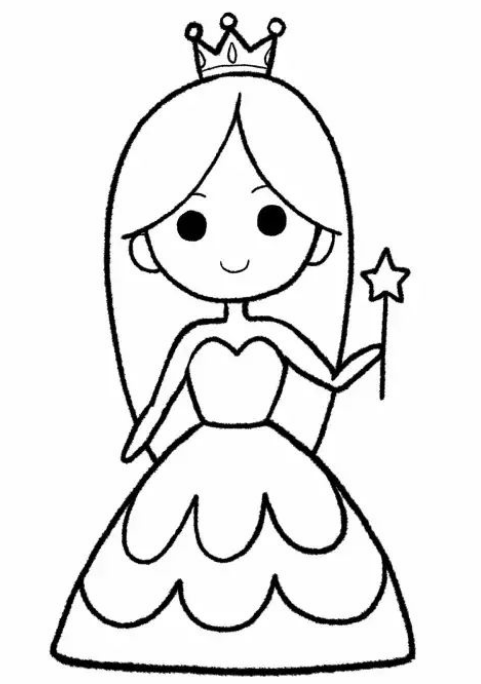 精选公主简笔画简单又漂亮图片大全-图片2