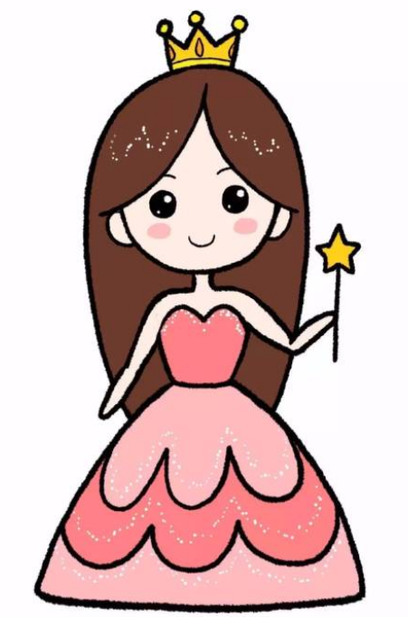 精选公主简笔画简单又漂亮图片大全-图片3