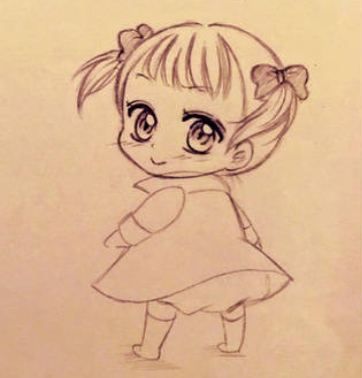 一步一步教你画简单动漫女孩简单教程-图片1