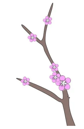 桃花简笔画带树枝怎么画图片大全