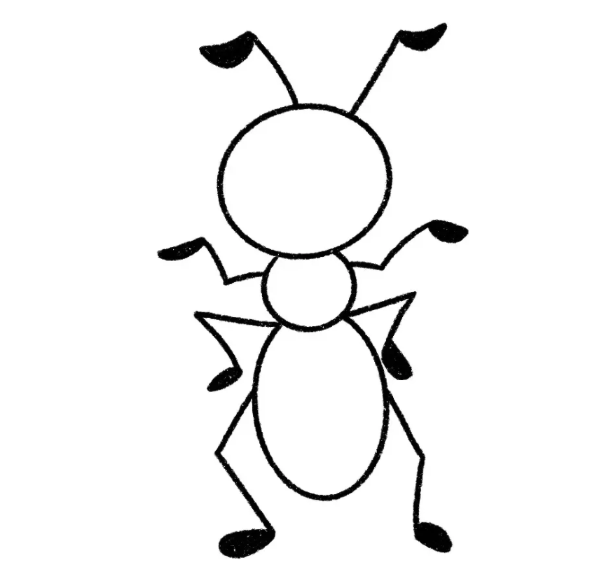 儿童创意美术: 8可以画成什么简笔画(蚂蚁)教程-图片2