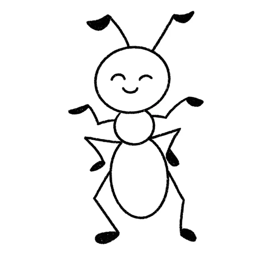 儿童创意美术: 8可以画成什么简笔画(蚂蚁)教程-图片1