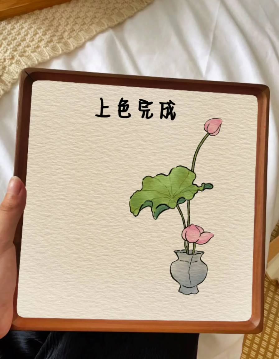 莲花的画法教程简笔画 好运“莲莲”简笔画作品欣赏-图片2