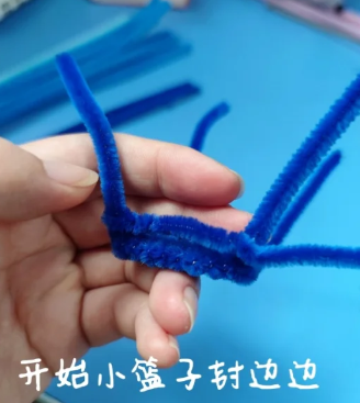用扭扭棒编织篮子方法图解教程