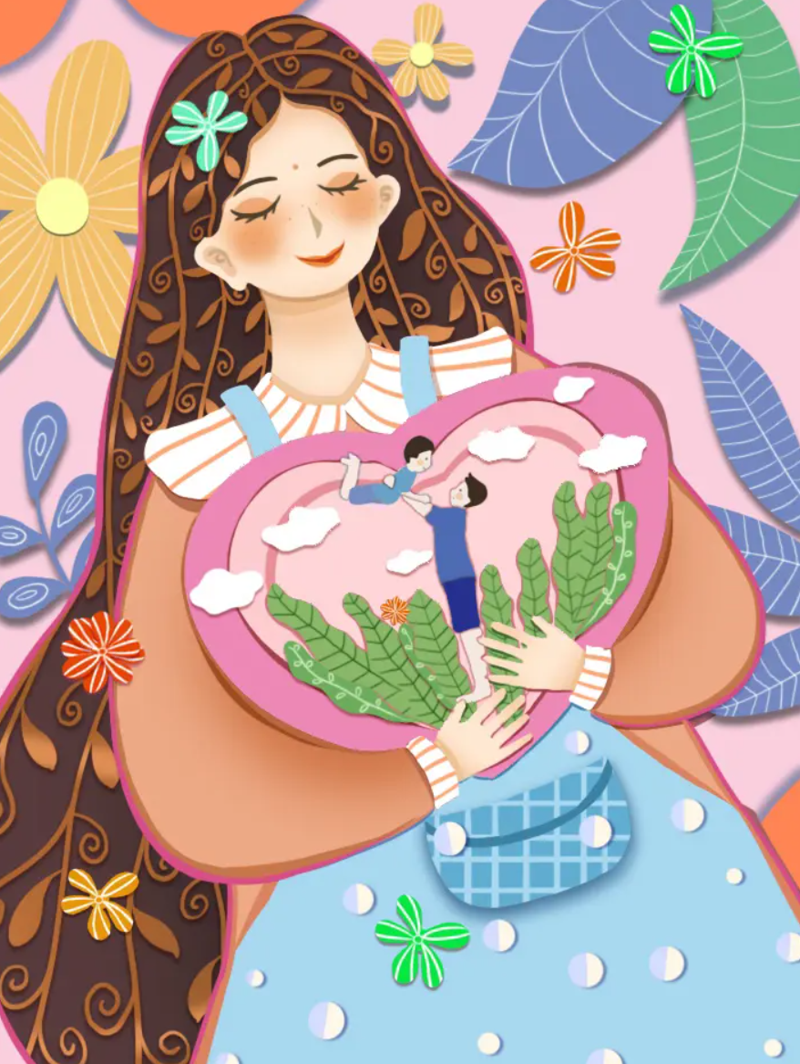 母亲节的画画作品 感恩母亲节的绘画作品一等奖-图片1