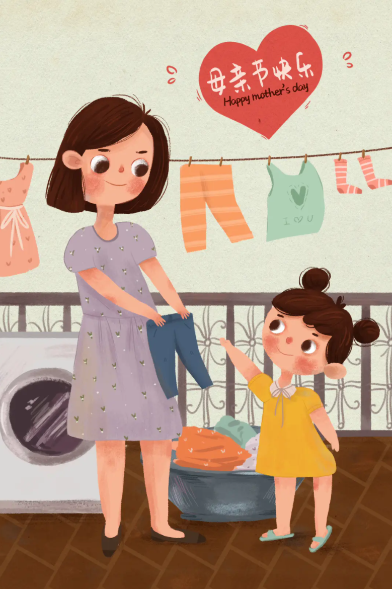 母亲节的画画作品 感恩母亲节的绘画作品一等奖-图片2