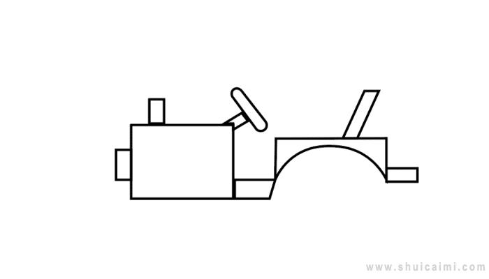 拖拉机简笔画怎么画 拖拉机简笔画图片-图片2