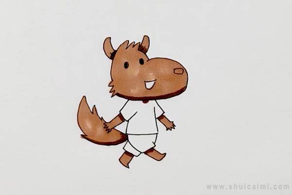 大灰狼简笔画怎么画 大灰狼简笔画好看-图片6