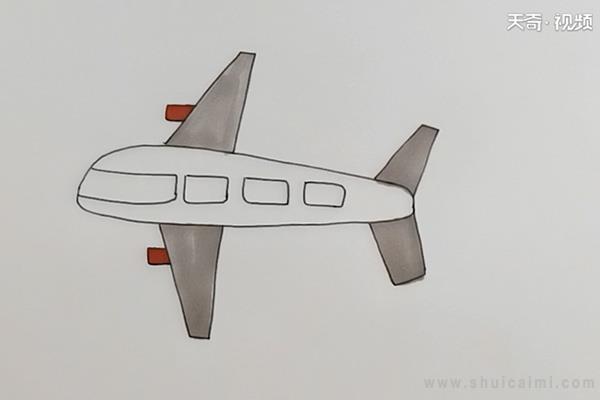 飞机简笔画怎么画 飞机简笔画图片-图片4