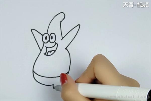 派大兴简笔画怎么画 派大兴简笔画顺序-图片4