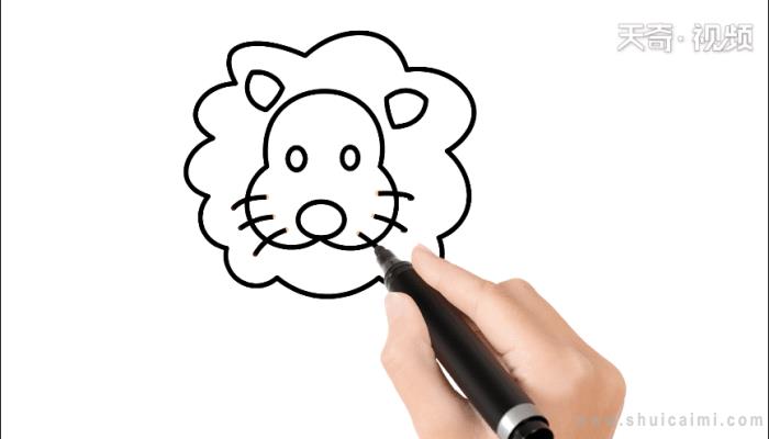 狮子简笔画怎么画 狮子简笔画图片-图片3