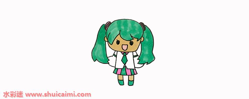 初音怎么画 初音简笔画漂亮