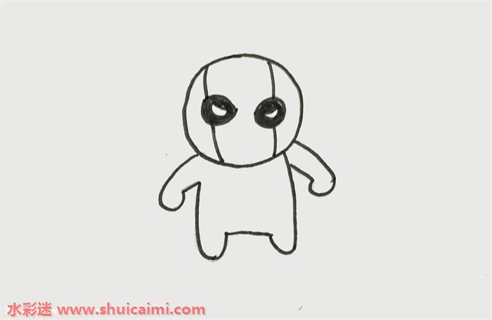 死侍全身怎么画 死侍全身简笔画图片