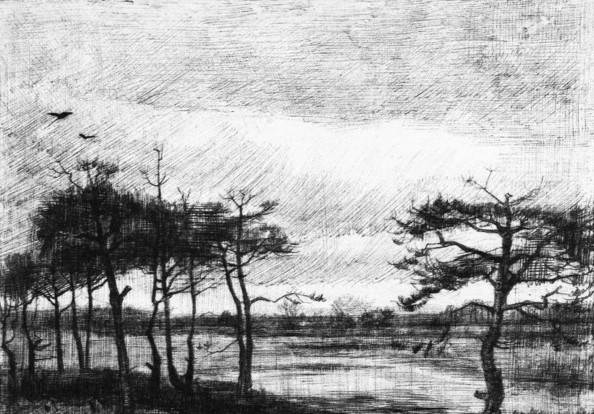 艺术大师梵高的素描作品图片合集