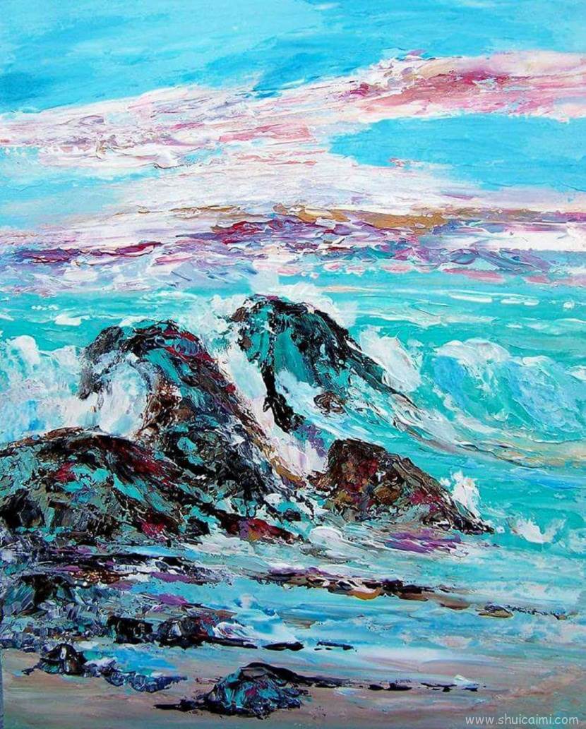 抽象丙烯画图片