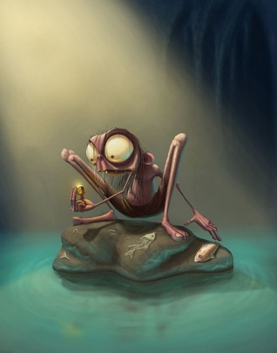 幽默有趣卡通人物创意插画图片