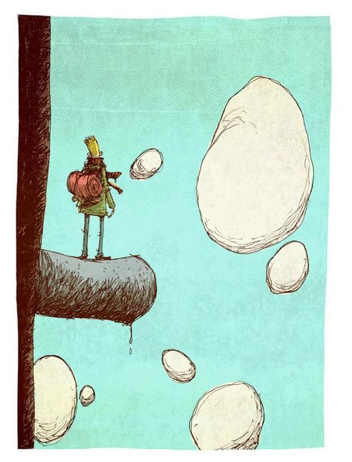 艺术家手绘有趣的卡通插画图片