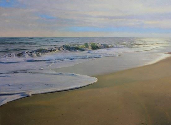 艺术家手绘波涛汹涌的海水图片